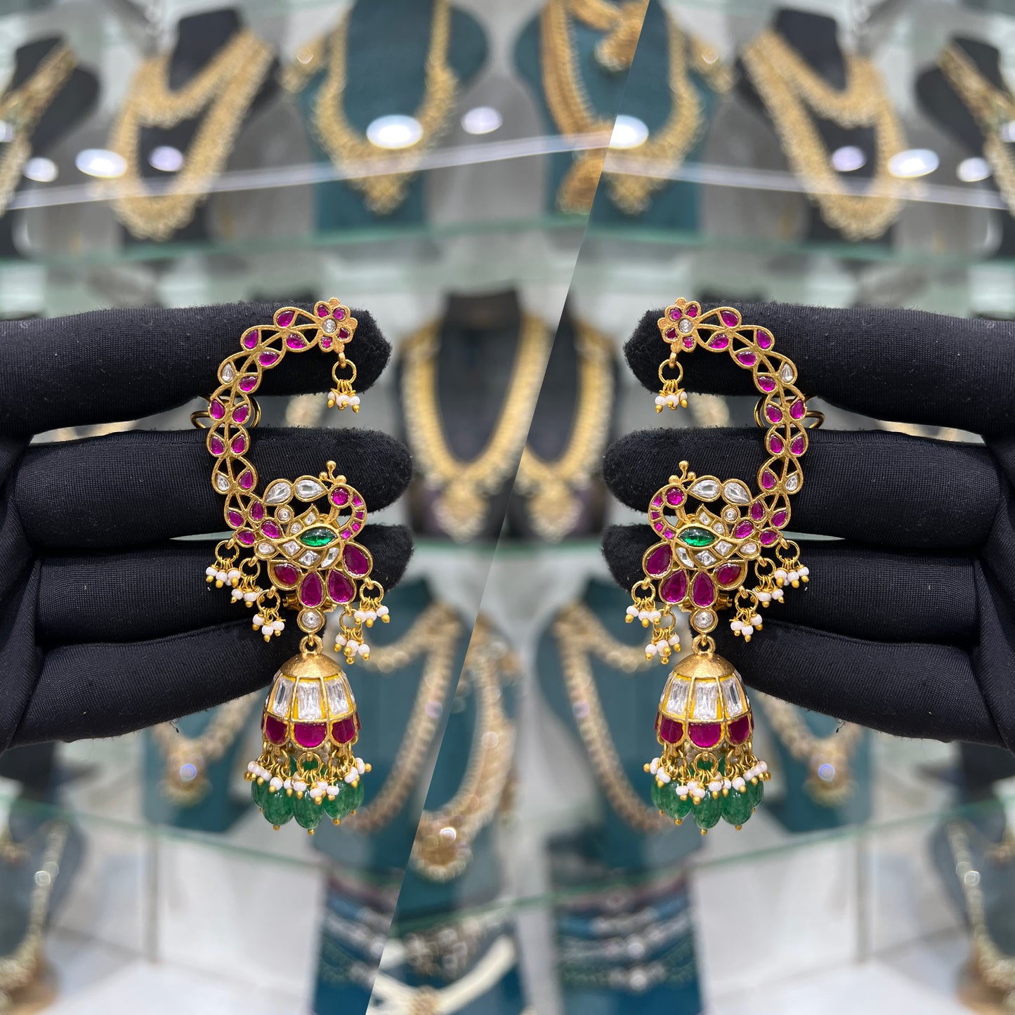 Kundan earcuffs