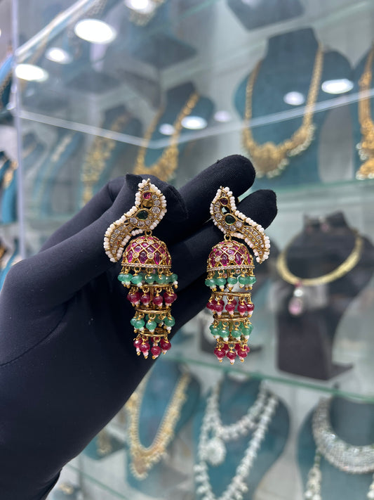 Peacock earrings