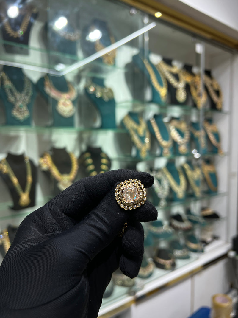 Real polki earring