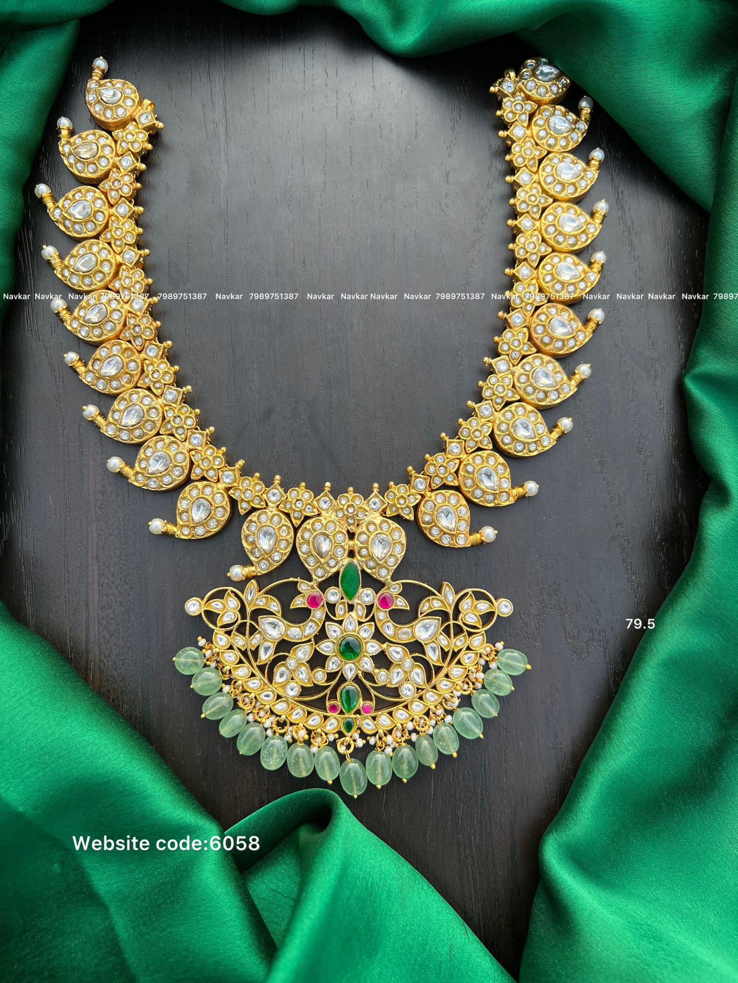 Kundan mango necklace