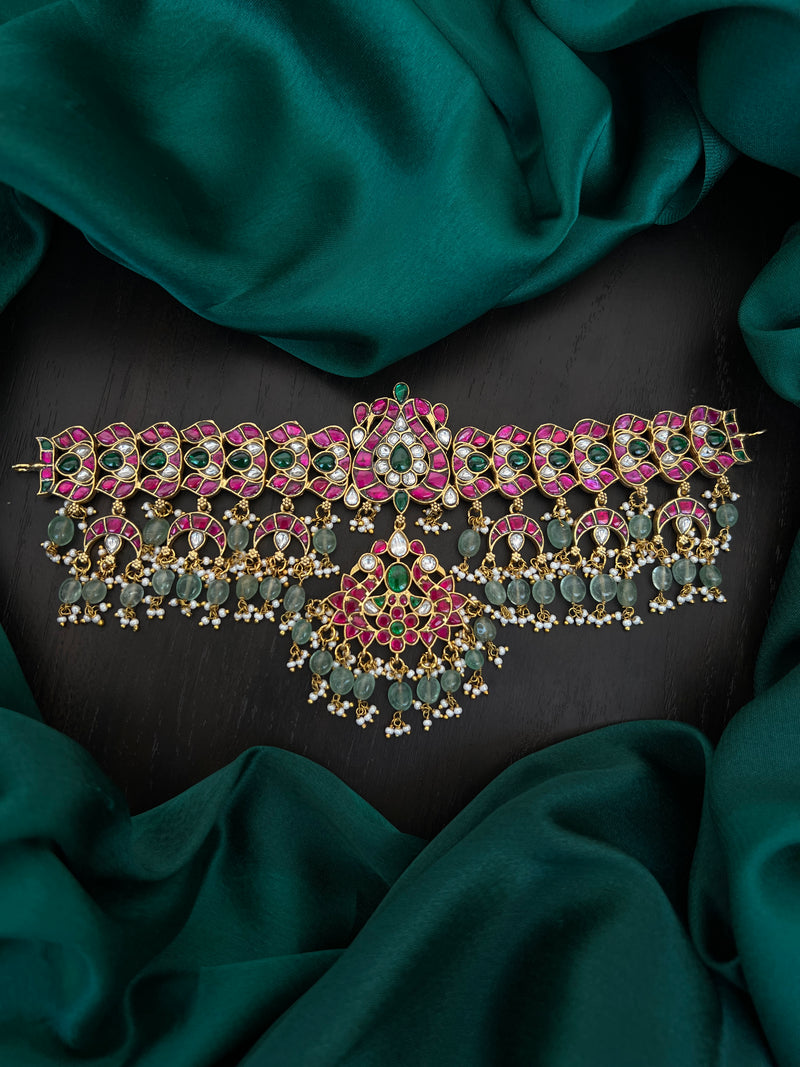 Kundan Chandbali choker