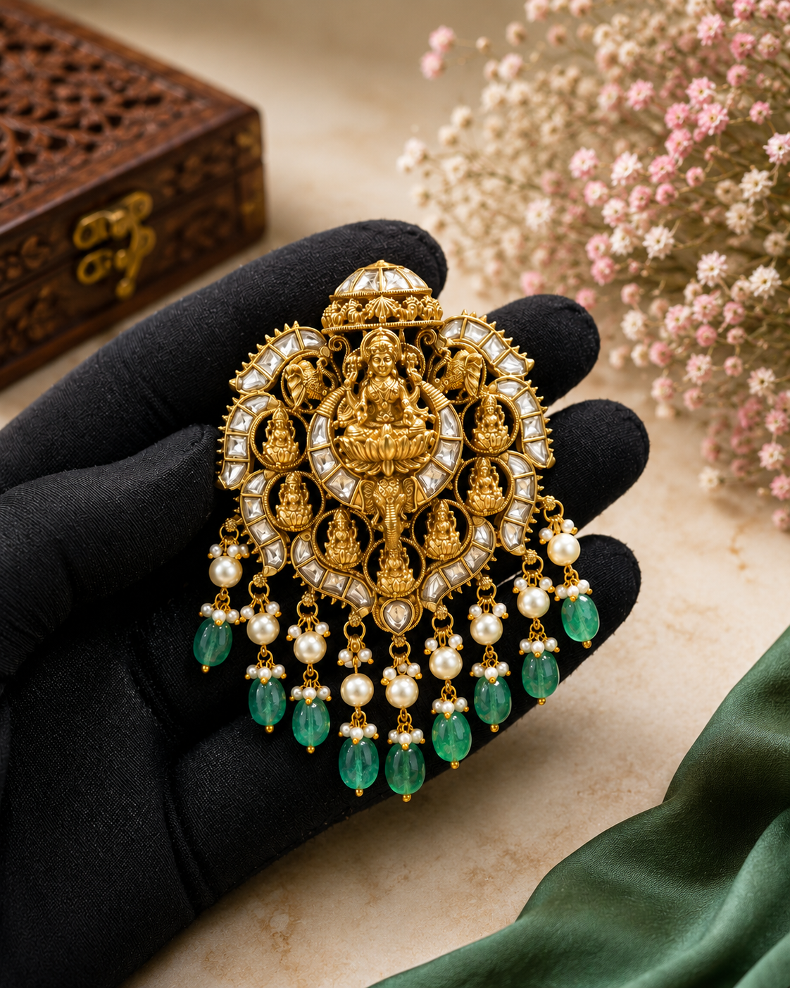 Kundan nagshi Locket