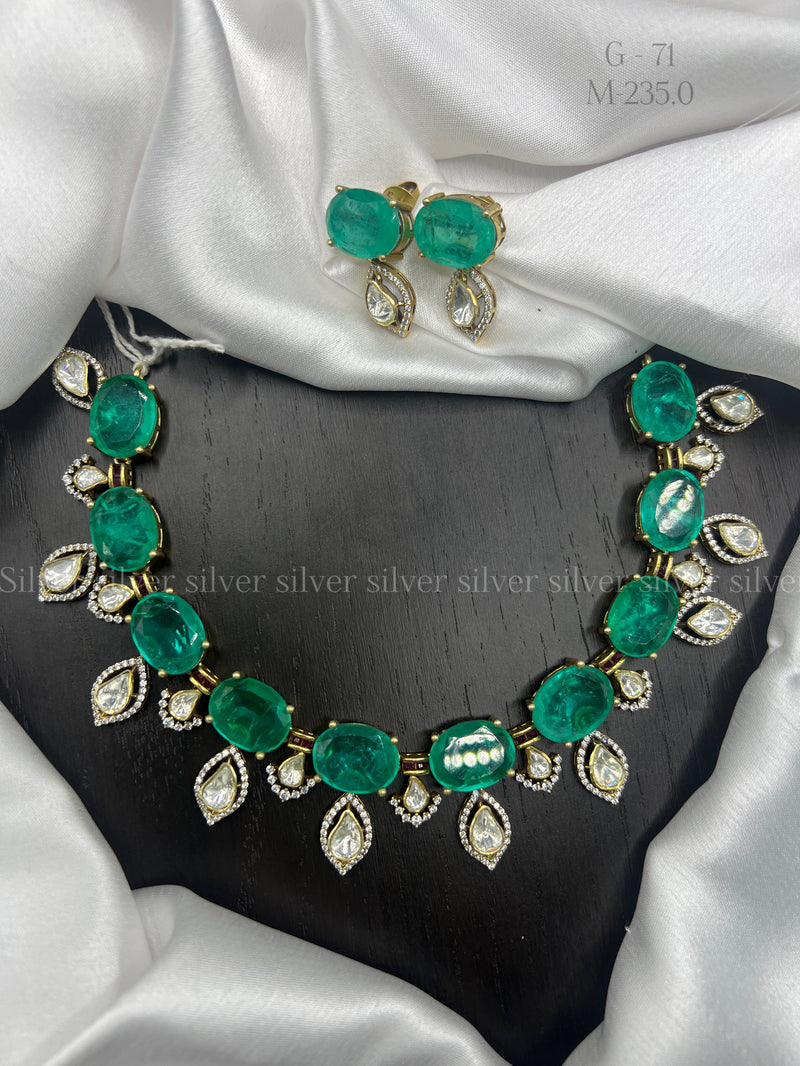 92.5 silver necklace and earrings