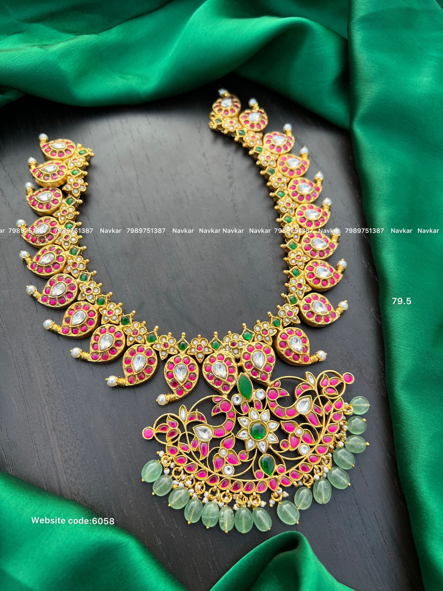 Kundan mango necklace
