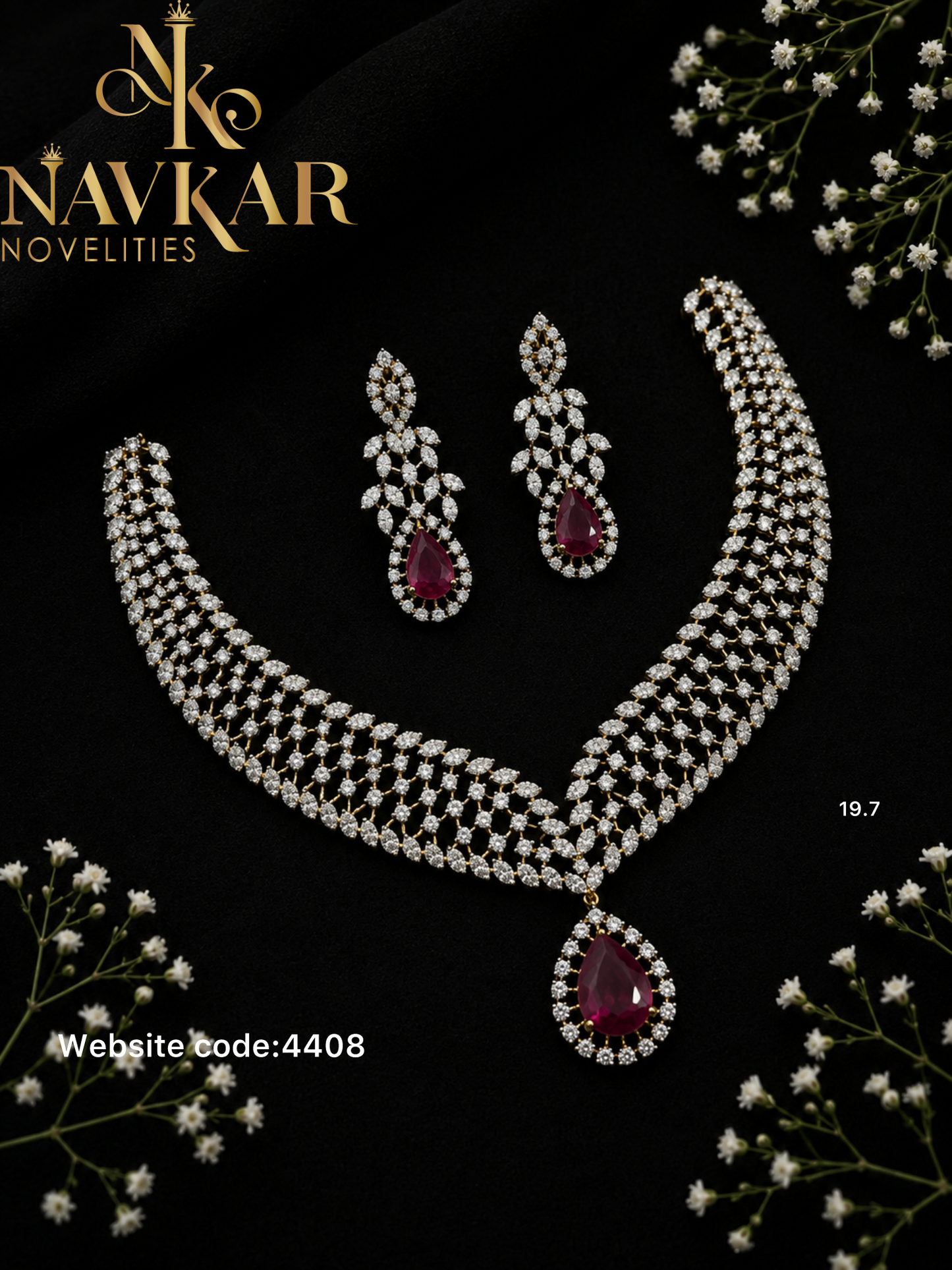 Gj necklace and earrings