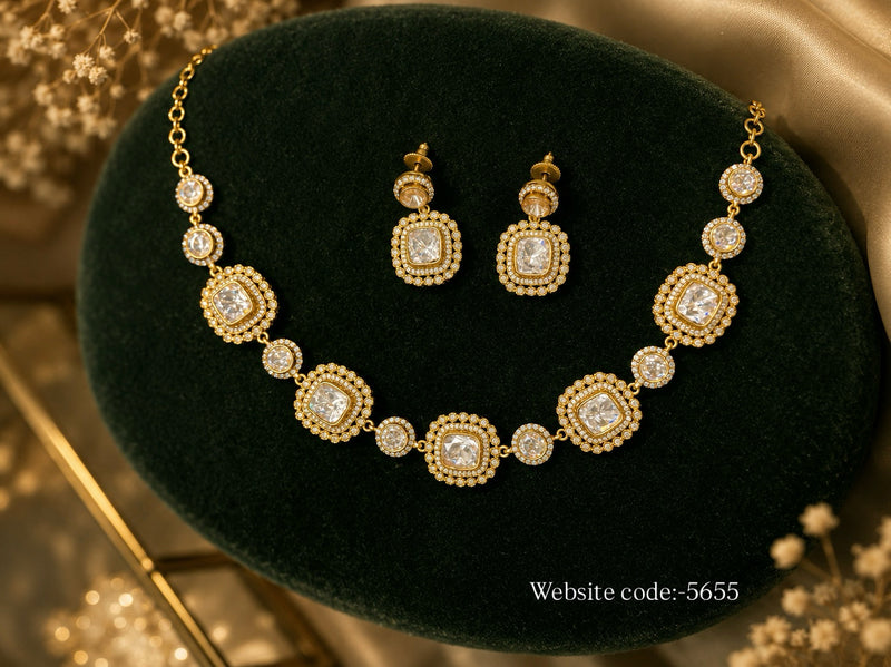 Mossonite necklace