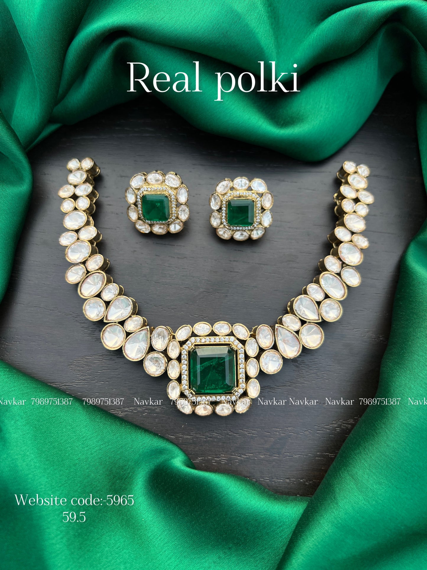 Real polki necklace