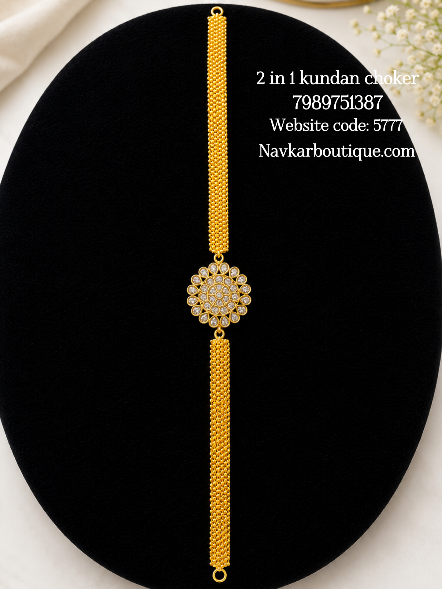 2 in 1 kundan choker