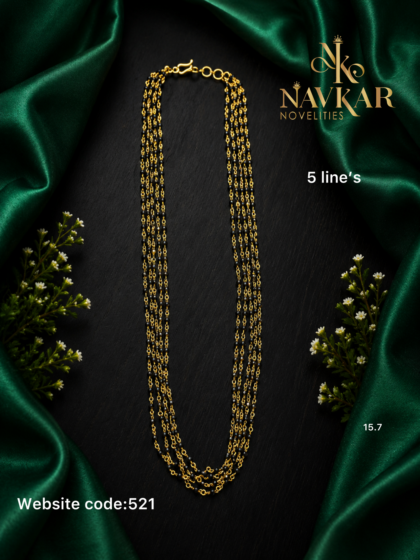 Full black beads 5 line’s