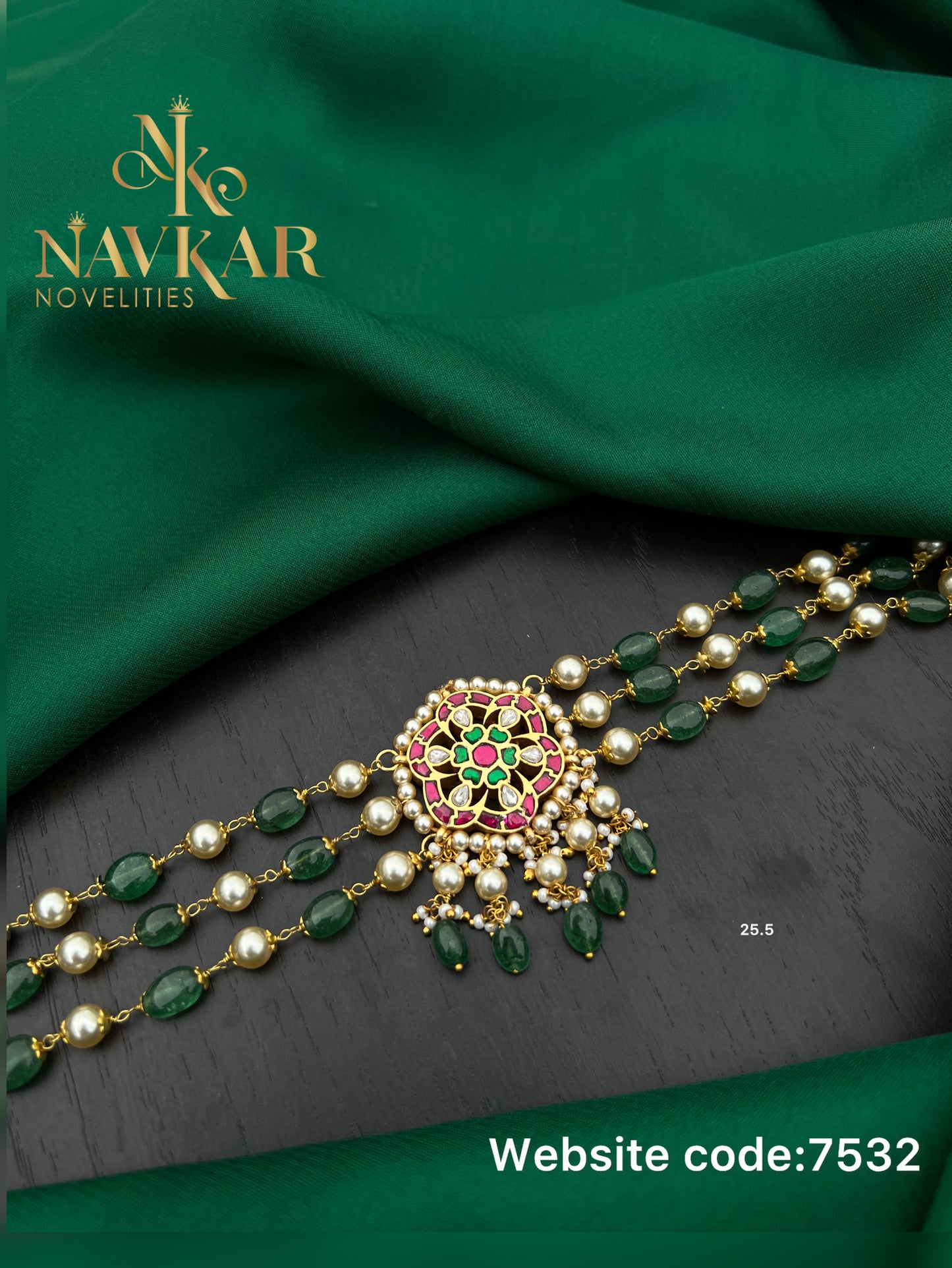 Kundan Beads Choker 2in1