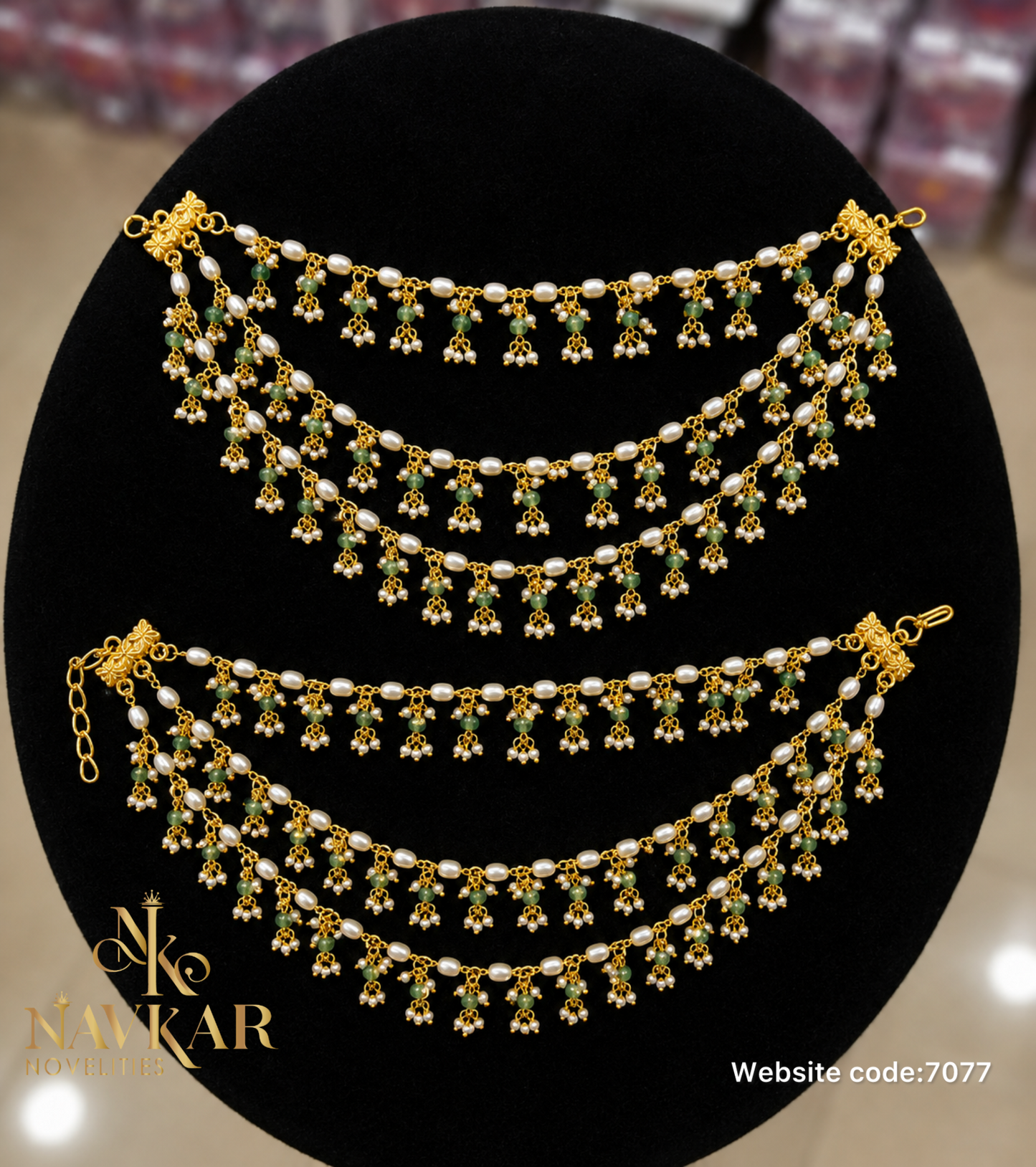 Kundan earchains￼