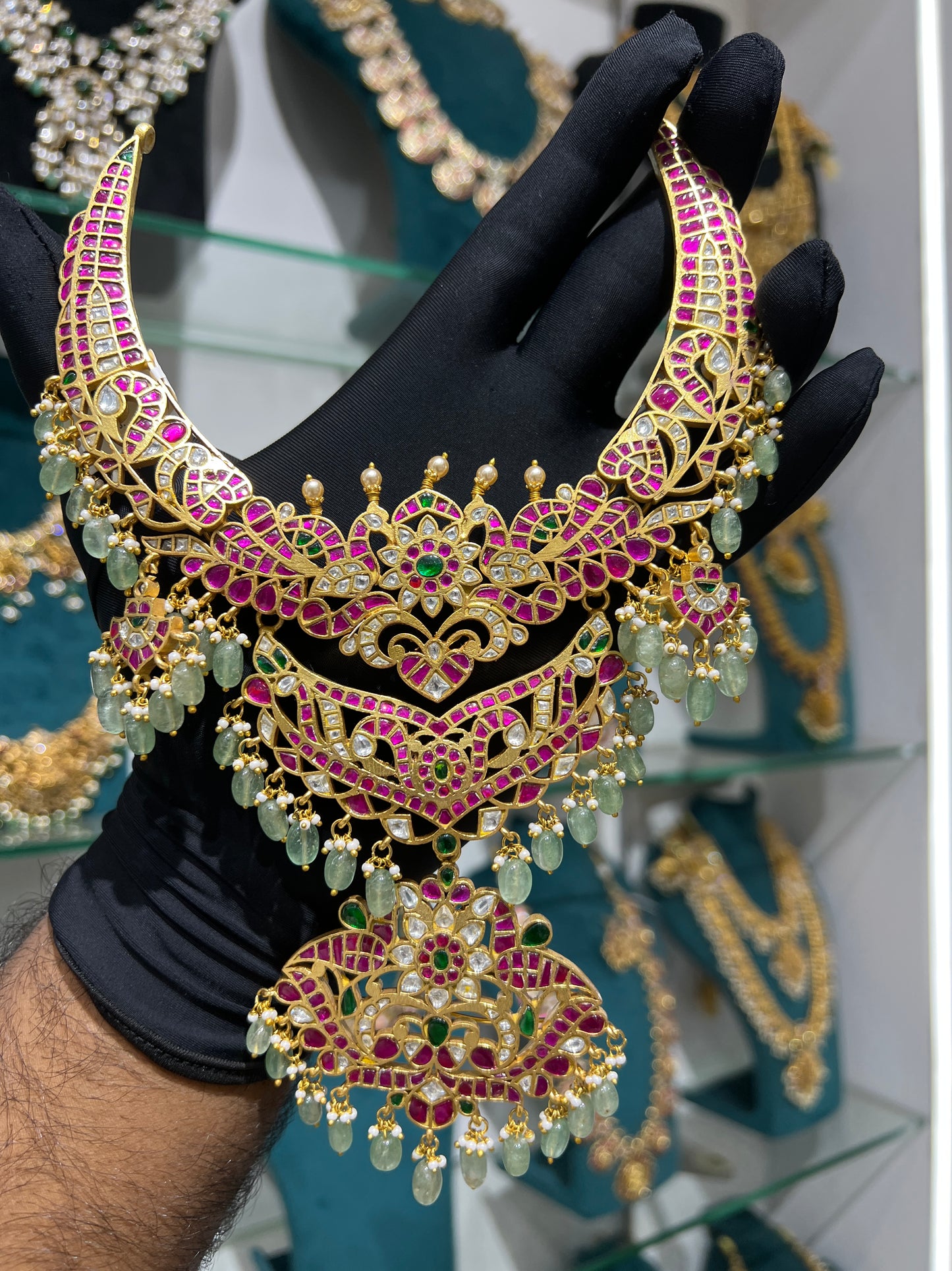 3 in 1 jadaukundan Kanti Necklace