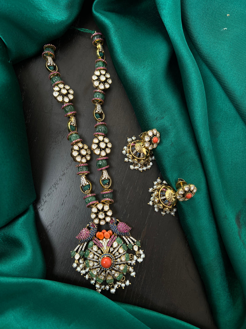 92.5 silver necklace with mossonite stones