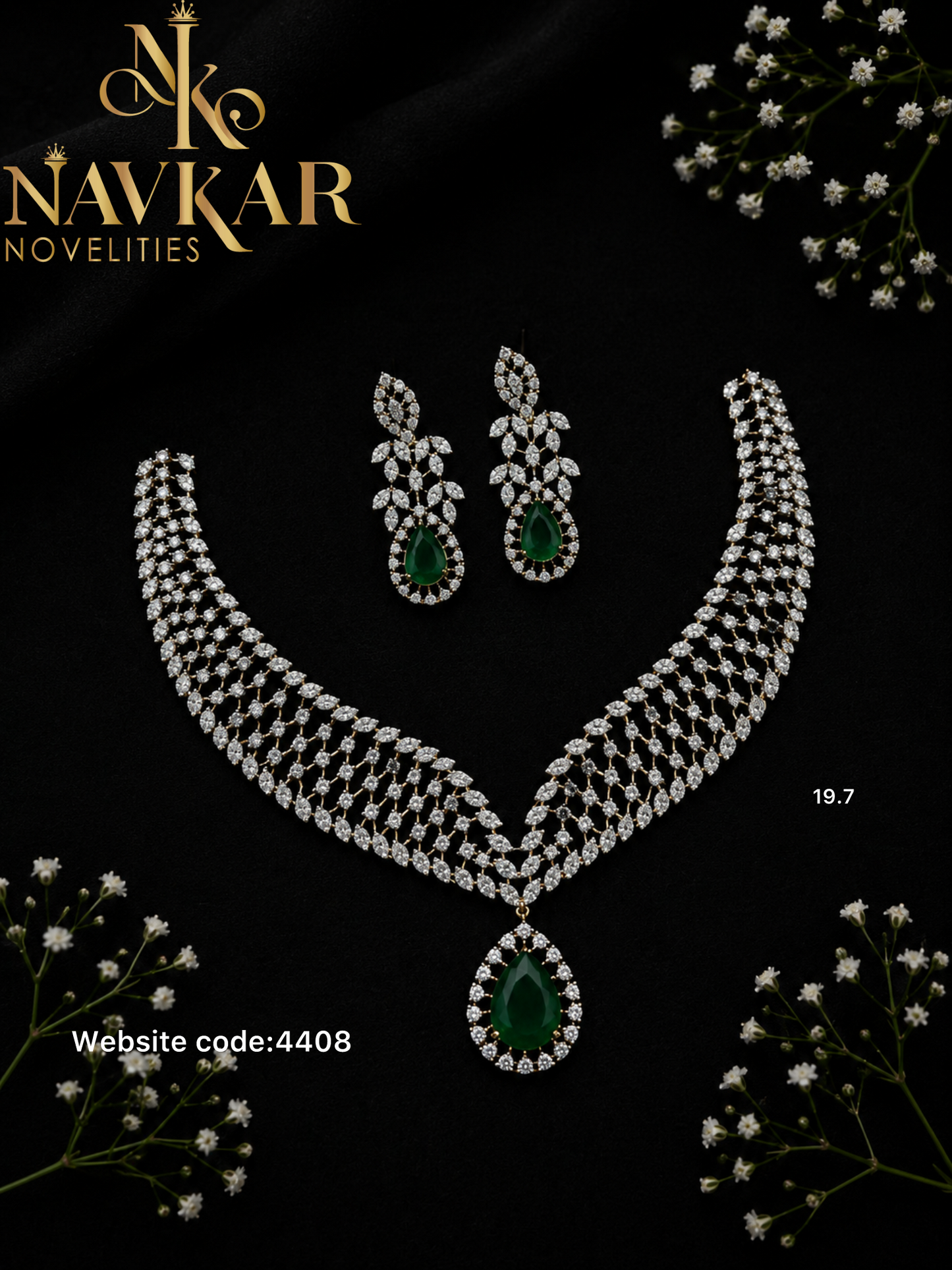 Gj necklace and earrings