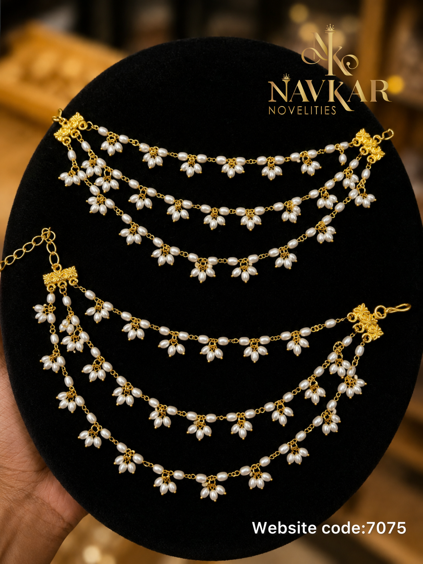 Kundan earchains