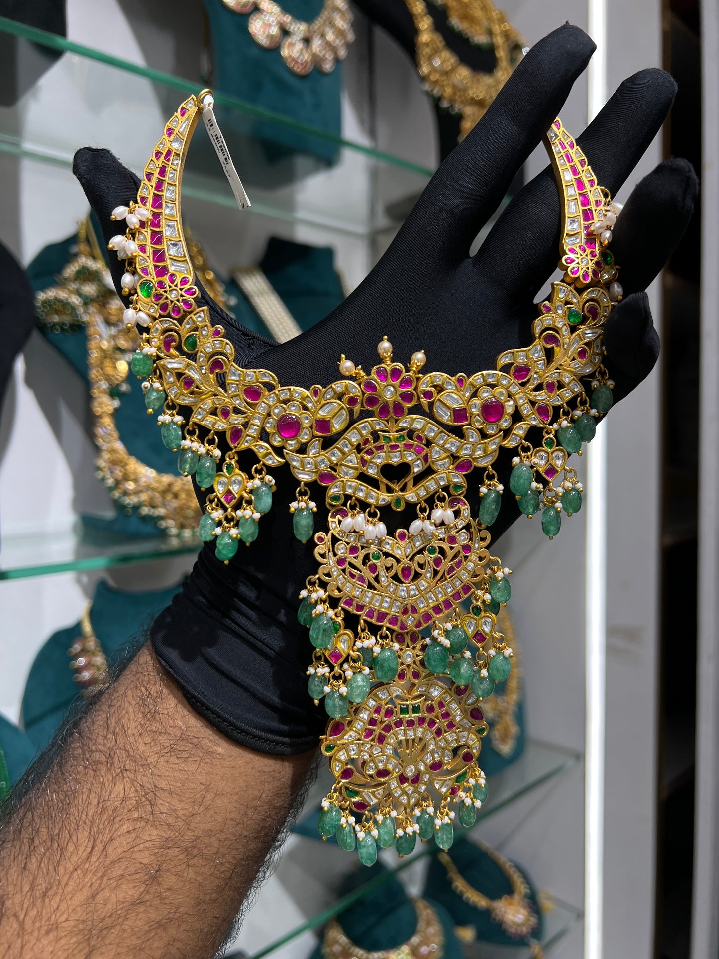 3 in 1 jadaukundan Kanti Necklace