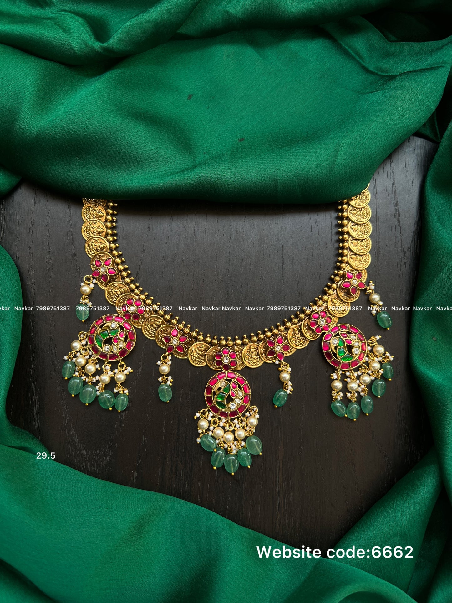 Kundan nagshi necklace