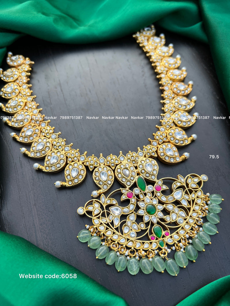 Kundan mango necklace