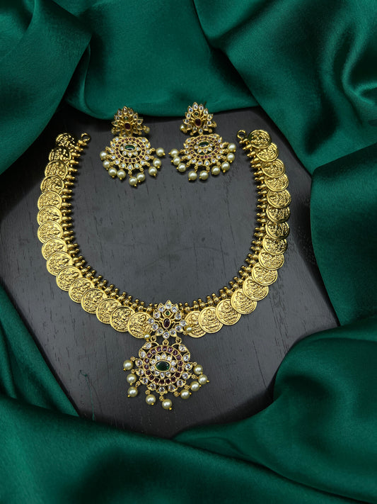 Short kasu necklace
