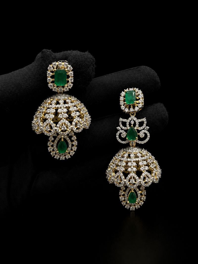 CZ Detatchable Jhumkas