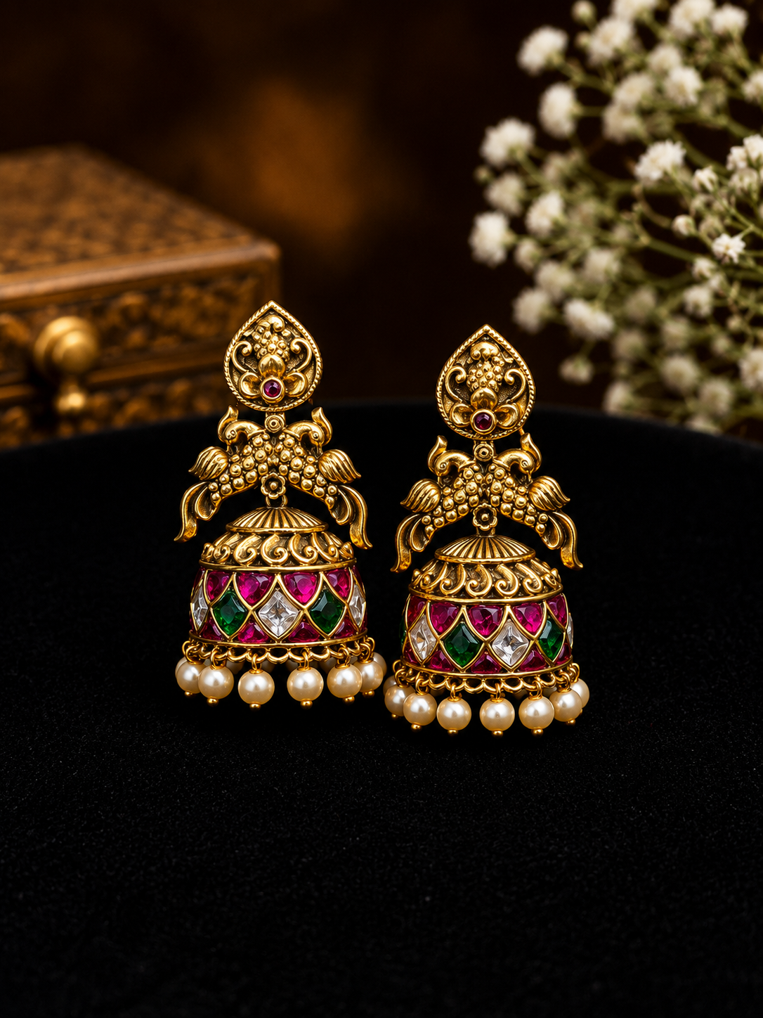 Kundan Nagshi Jhumkas