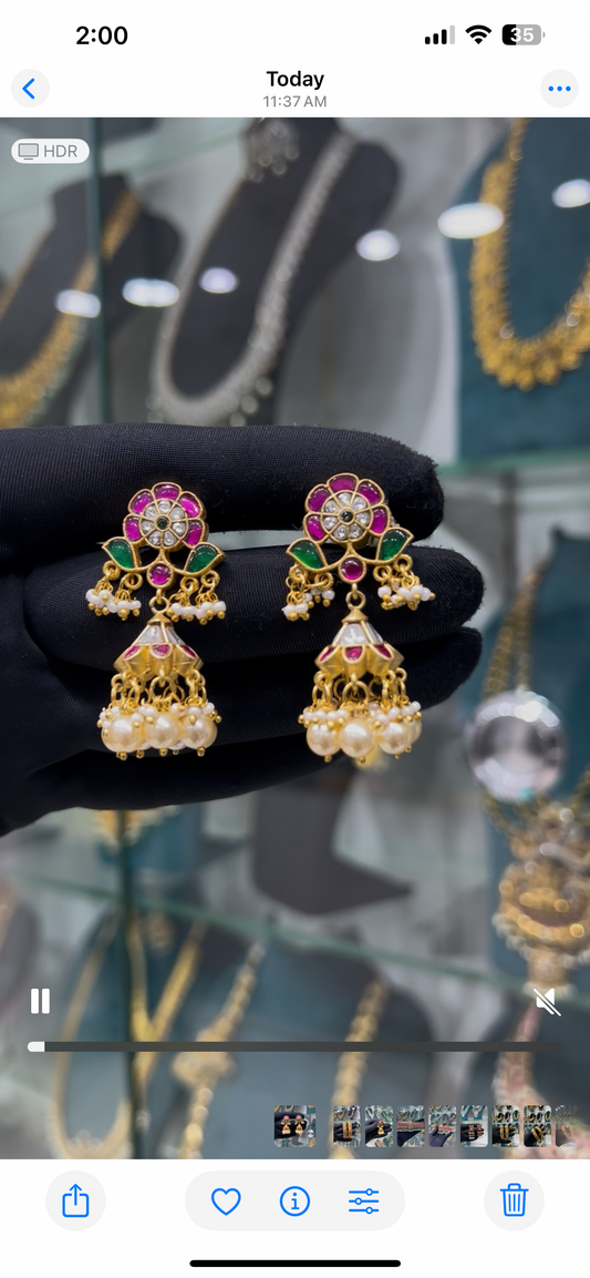 Jadukundan earrings