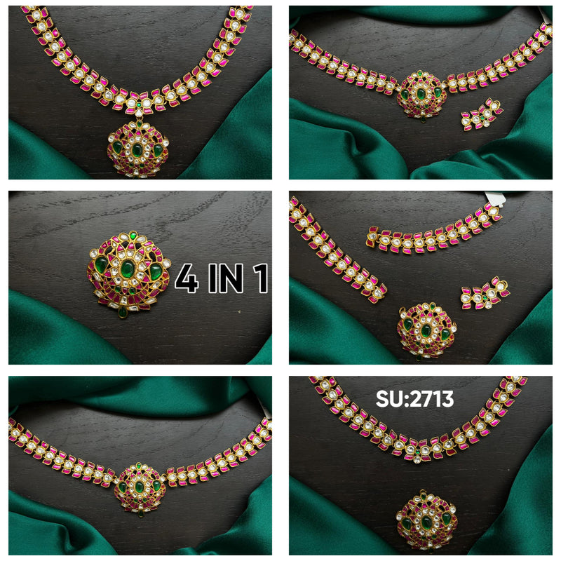 KUNDAN 4 IN 1 NECKLACE
