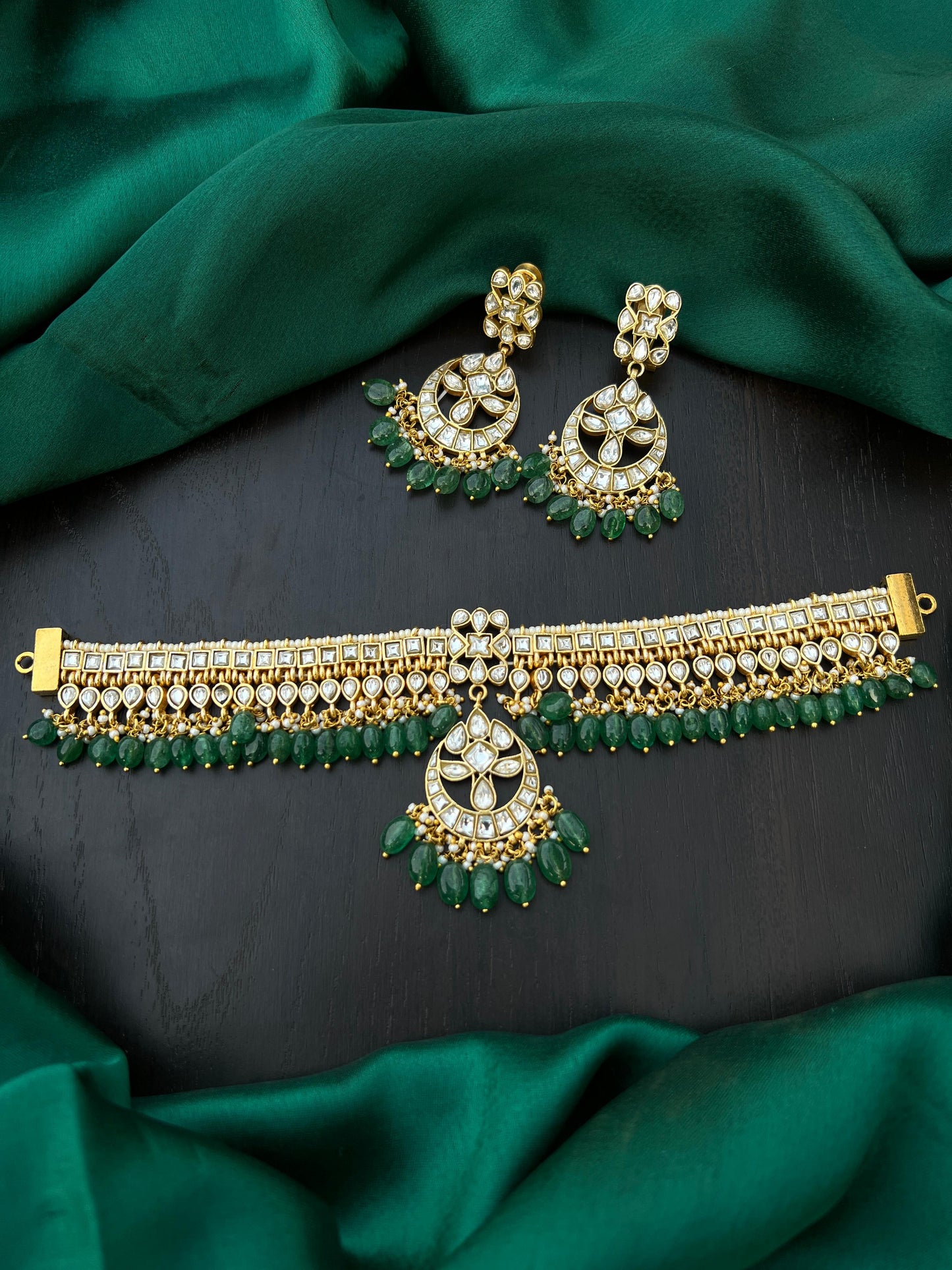 Kundan choker and earings