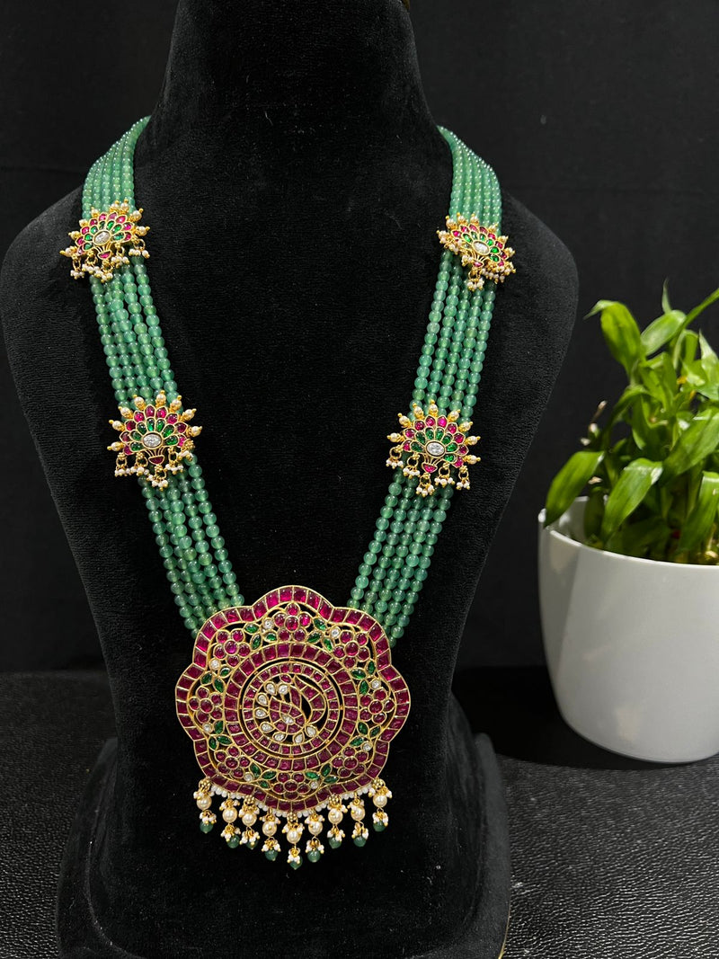 Kundan locket beads maala